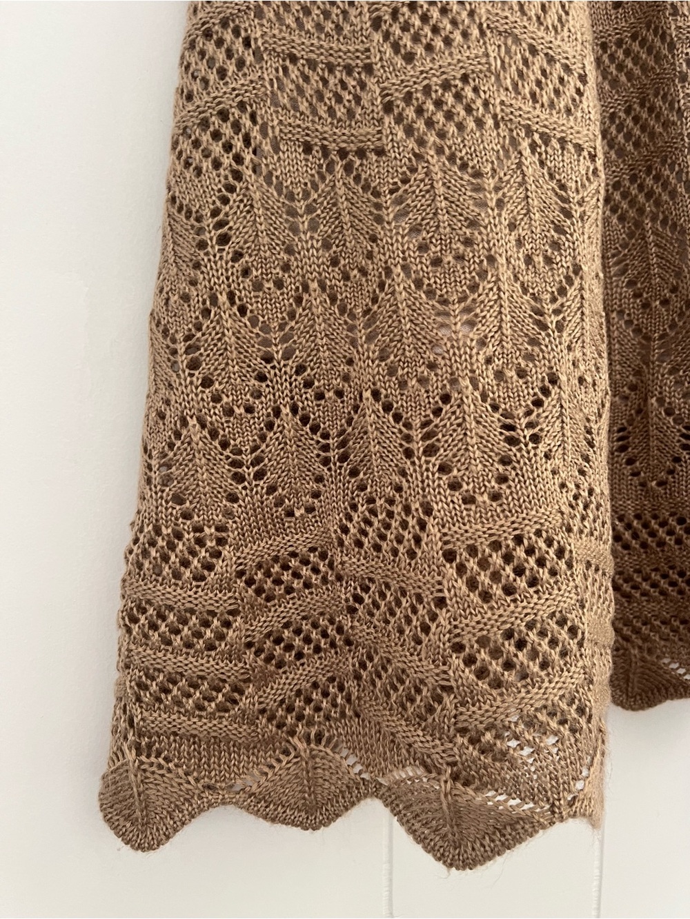Lapis Crochet Maxi Lined Skirt Coffee Brown Size Large - Picture 2 of 13